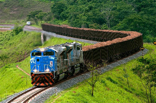 Rcord de mercancas transportadas por ferrocarril en Brasil, en 2017