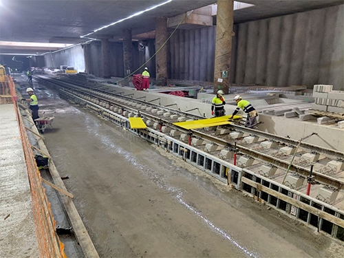 Avanzan las obras de integraci�n urbana del ferrocarril en Sant Feliu de Llobregat