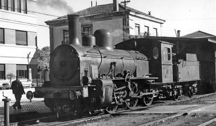 Locomotora de vapor 030-2522 en Salamanca. Archivo Histrico Ferroviario FE-0009-018